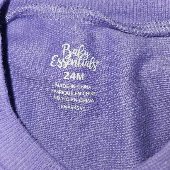 5 For $25 Baby Essentials Purple Ghost Sweatshirt and Polkadot Pants Baby 24M - Picture 2 of 4